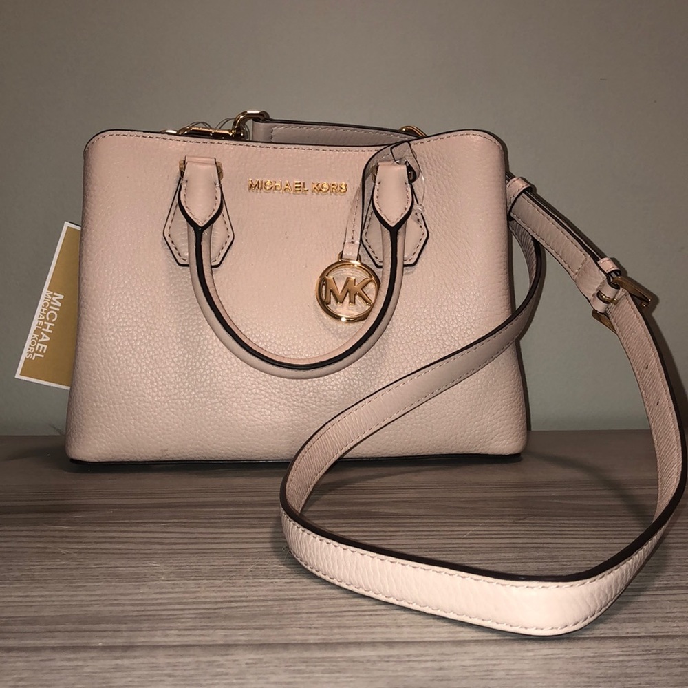 Michael Kors Small Leather Satchel-Soft Pink